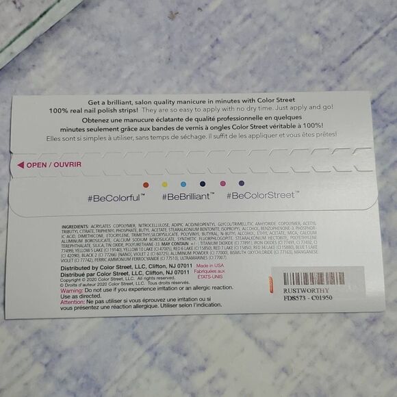 New and sealed Color Street Retired Rustworthy - Picture 2 of 3